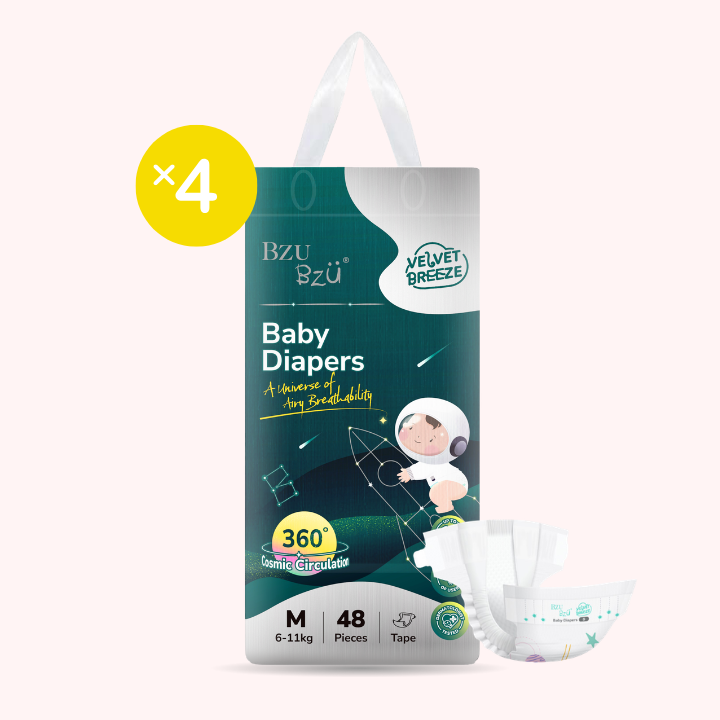 VelvetBreeze Baby Diapers - Tape [Carton Deal]