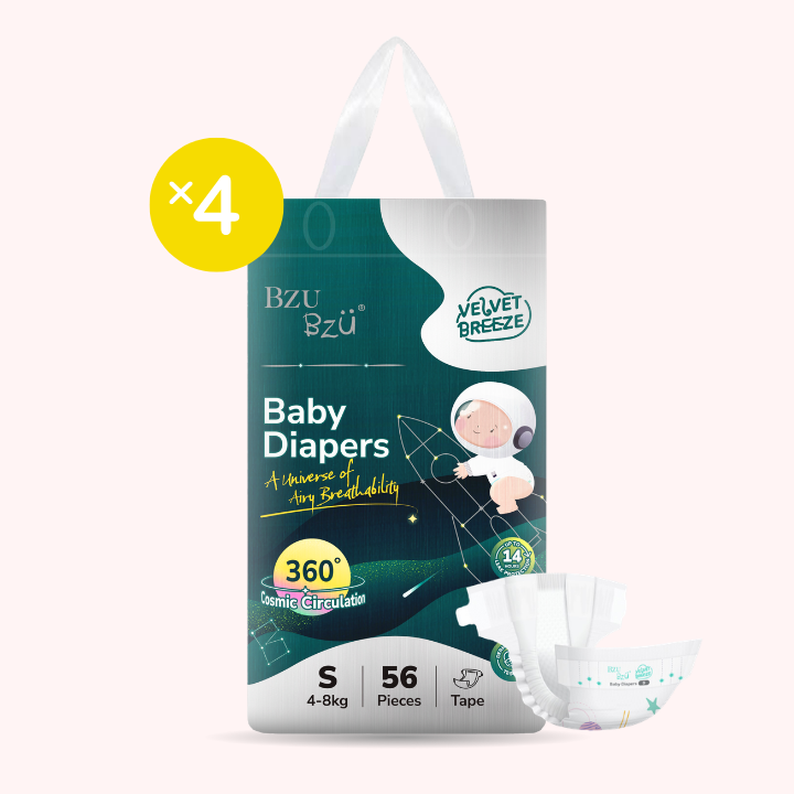 VelvetBreeze Baby Diapers - Tape [Carton Deal]