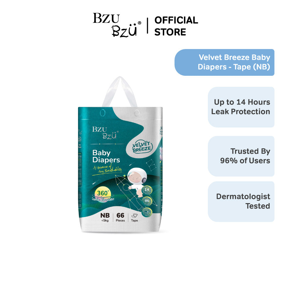VelvetBreeze Baby Diapers - Tape
