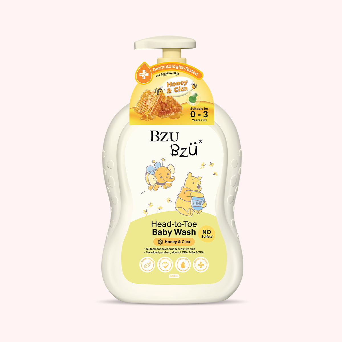 WTP Head-to-Toe Baby Wash (Honey & Cica) 600ml