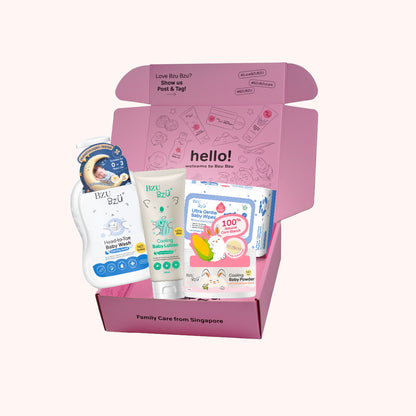 BZU BZU Baby Care Essential Gift Box (Head to Toe + Cooling Baby Lotion + Cooling Powder + UG Baby Wipes 80s)