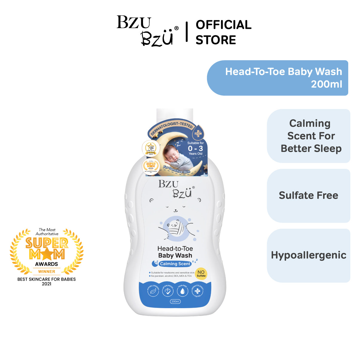 BZU BZU Baby Care Essential Gift Box (Head to Toe + Cooling Baby Lotion + Cooling Powder + UG Baby Wipes 80s)